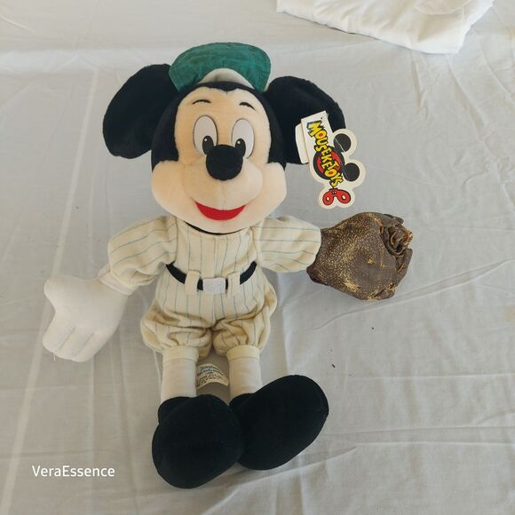 Vintage Disney Mickey Mouse Baseball Stuffed Doll - Picture 7 of 14